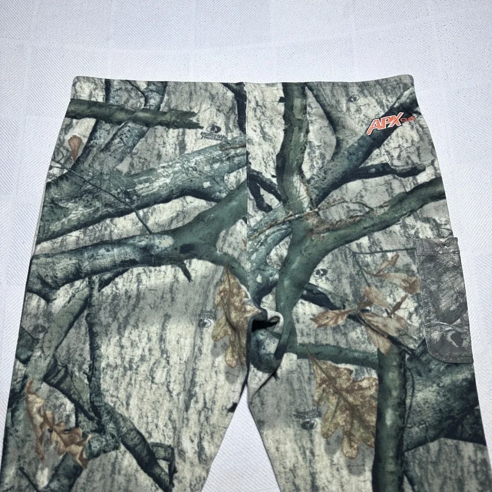 Russell Outdoors Cargo Pants Mens XL/2XL Fleece Mossy Oak Treestand Camo APX G2